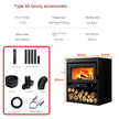 Elegant European Wood Burning Stove – Cozy Indoor Winter Heating