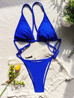 Monokini découpé léopard et solide - Maillot de bain bandeau dos nu pour femme