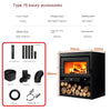 Elegant European Wood Burning Stove – Cozy Indoor Winter Heating