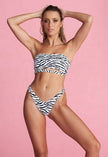 Custom Sexy Zebra Stripe One-Piece Swimsuit for Women