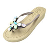 Dumbo - Rhinestone Mid Wedge Flip Flops