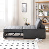 Dark Grey Multipurpose Faux Leather Ottoman Sofa Bed & Lazy Chair