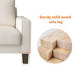 Beige Fabric Loveseat for Modern Living Room Furniture