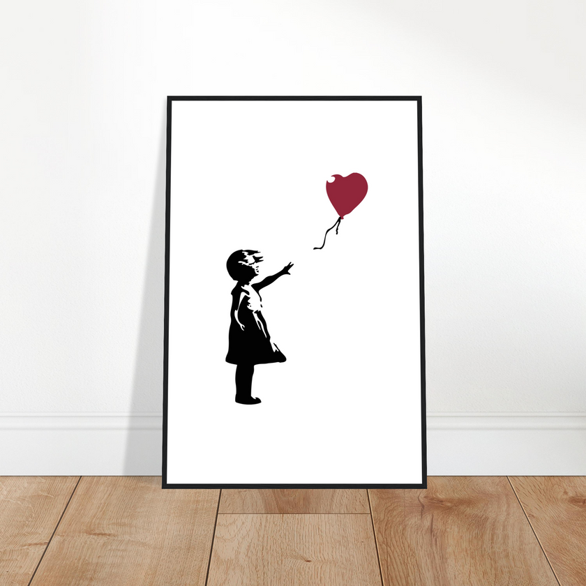 Banksy the Girl With a Red Balloon Artwork Poster