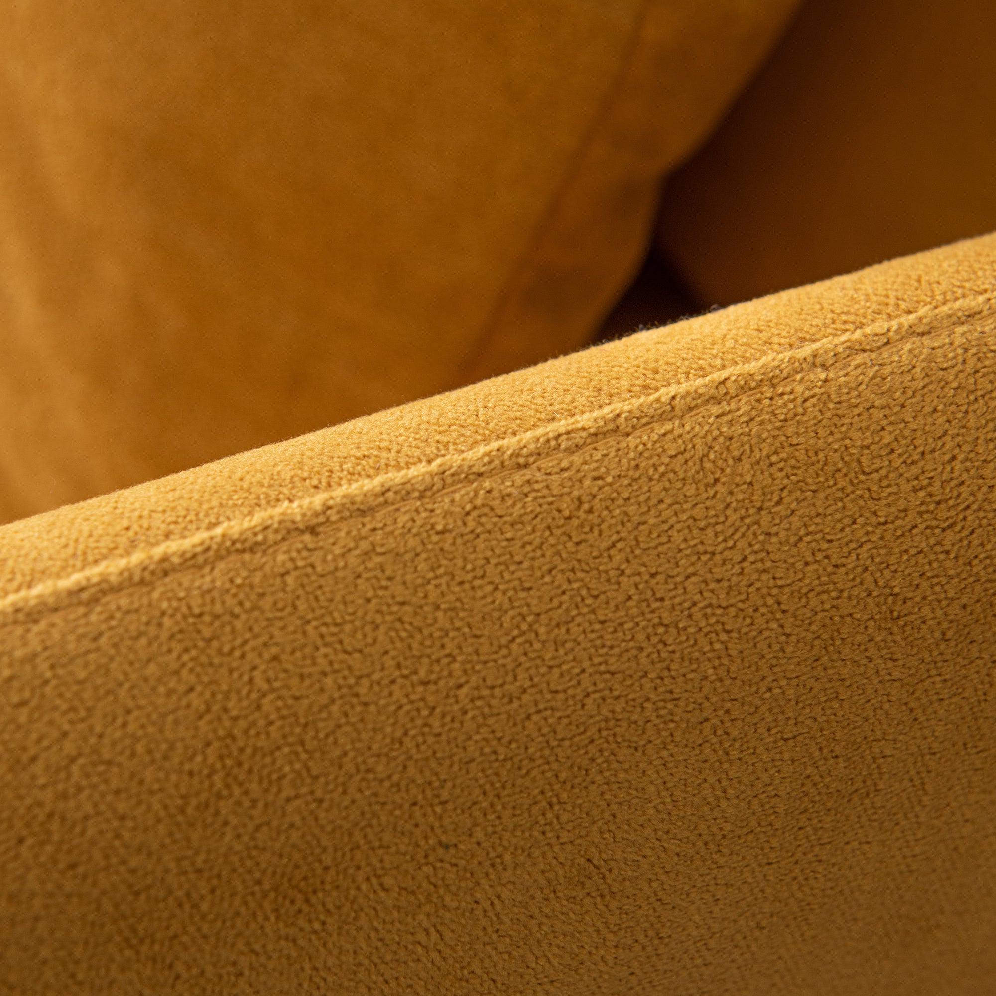 Yellow Upholstered Accent Chair - Modern Cotton Linen, 30.7''