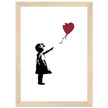 Banksy la fille avec une oeuvre de ballon rouge Poster