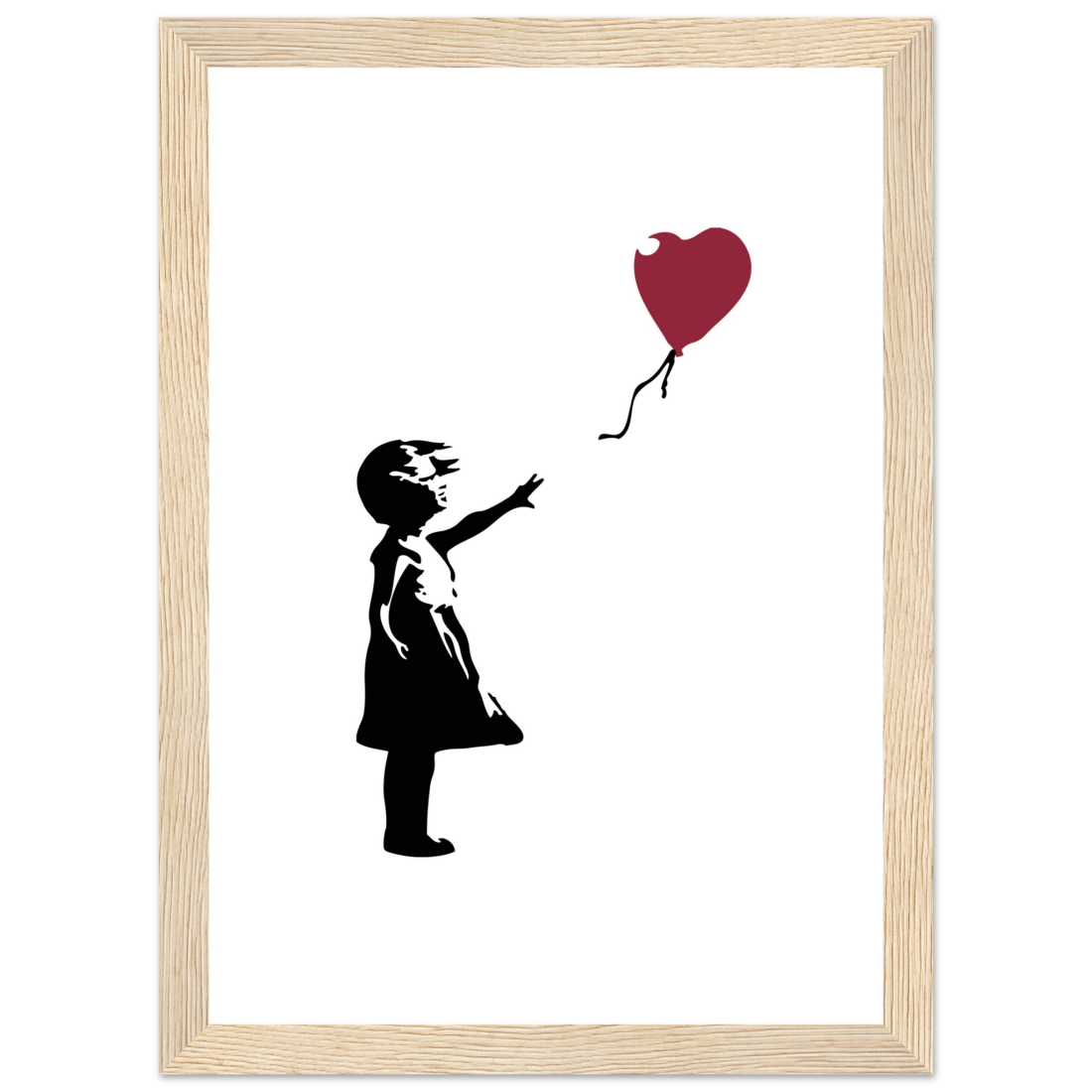 Banksy la fille avec une oeuvre de ballon rouge Poster