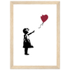 Banksy la fille avec une oeuvre de ballon rouge Poster