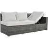 6-Piece All-Weather PE Rattan Sofa Set with Adjustable Seats & Storage