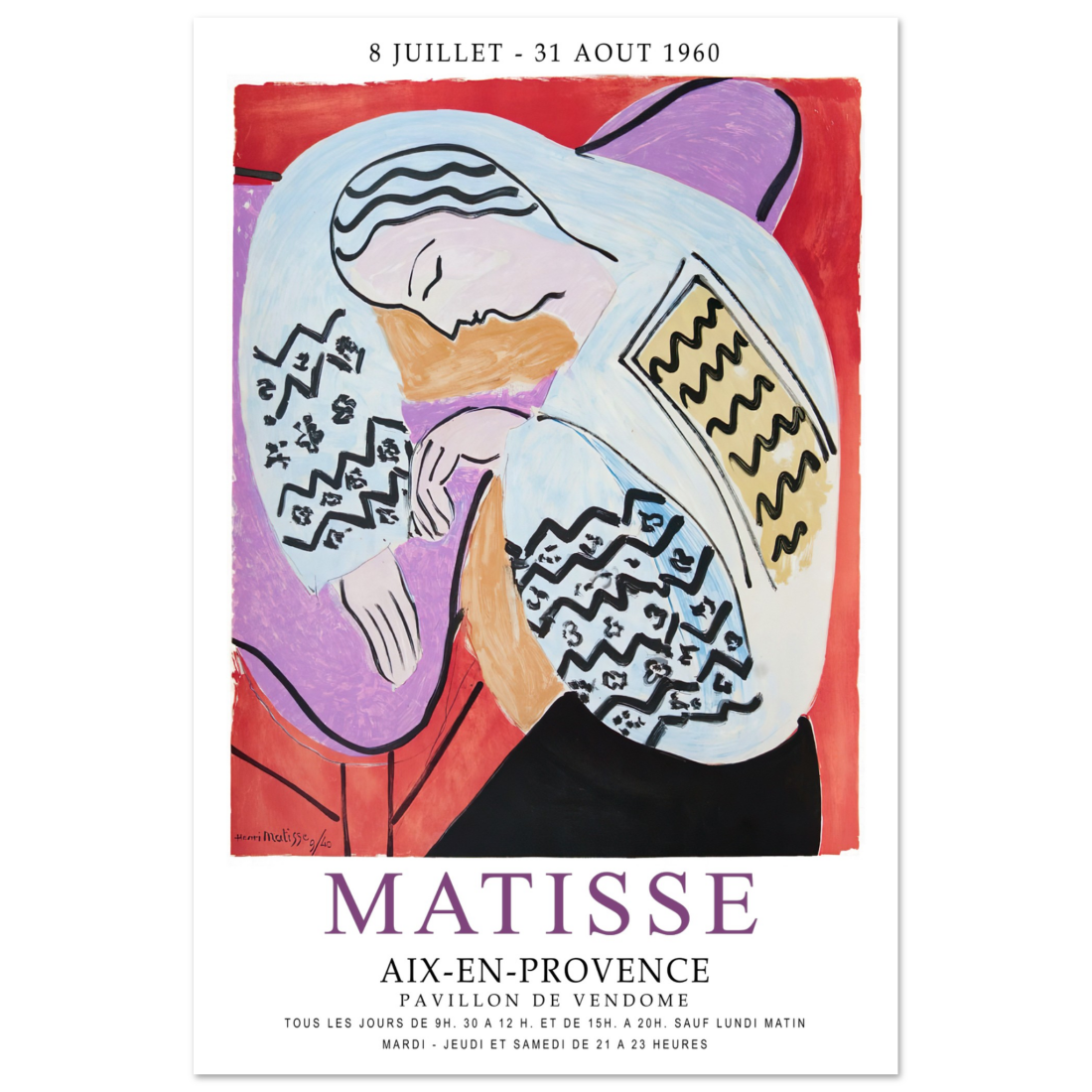 Henri Matisse le Rêve - Affiche de l'exposition Aix-En-Provence