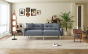 Modern Linen Convertible Futon Sofa Bed for Small Spaces & Apartments