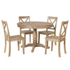 5-Piece Modern Dining Set: Round Table & 4 Chairs for Kitchen/Dining