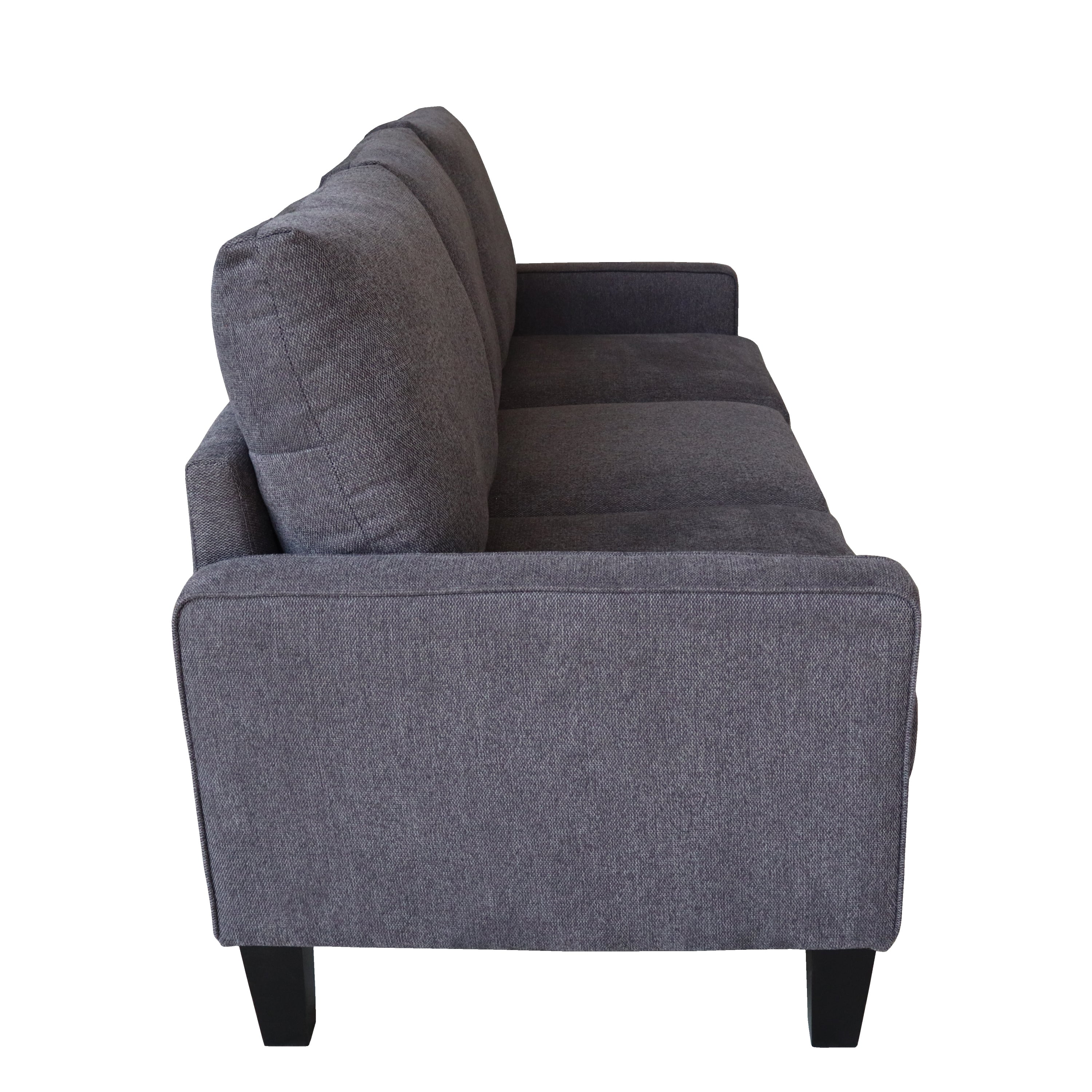 Dark Grey Fabric Sofa for Modern Living Room Style