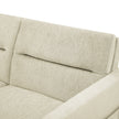 Beige Loveseat Sofa Bed with Pull-Out Bed, Adjustable Back & Arm Pockets