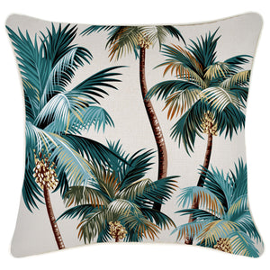 Housse de coussin-avec passepoil-palmiers naturels-45 cm x 45 cm