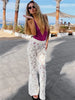 Tossy High-Waist Lace Patchwork Pants - Chic Summer Style