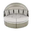 Two-Tone Rattan Outdoor Sectional Sofa Set with Retractable Canopy