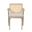 Mid-Century Accent Chair with Rattan Backrest & Padded Seat for Any Room