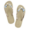 Blue York - Crystal Rhine Stone Embellished Women's Flat Flip Flops