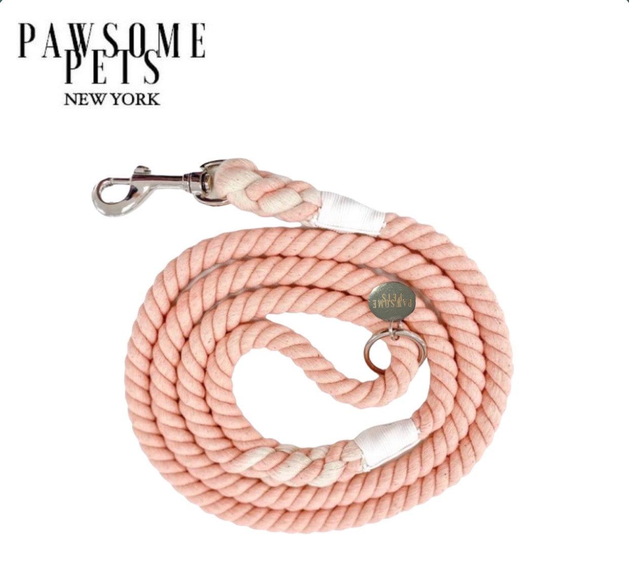 Laisse en Corde - Rose Corail Clair