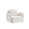 White Teddy Fabric Lazy Sofa Chair