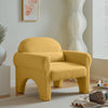 Modern Boucle Accent Chair with Lumbar Pillow for Your Living Room