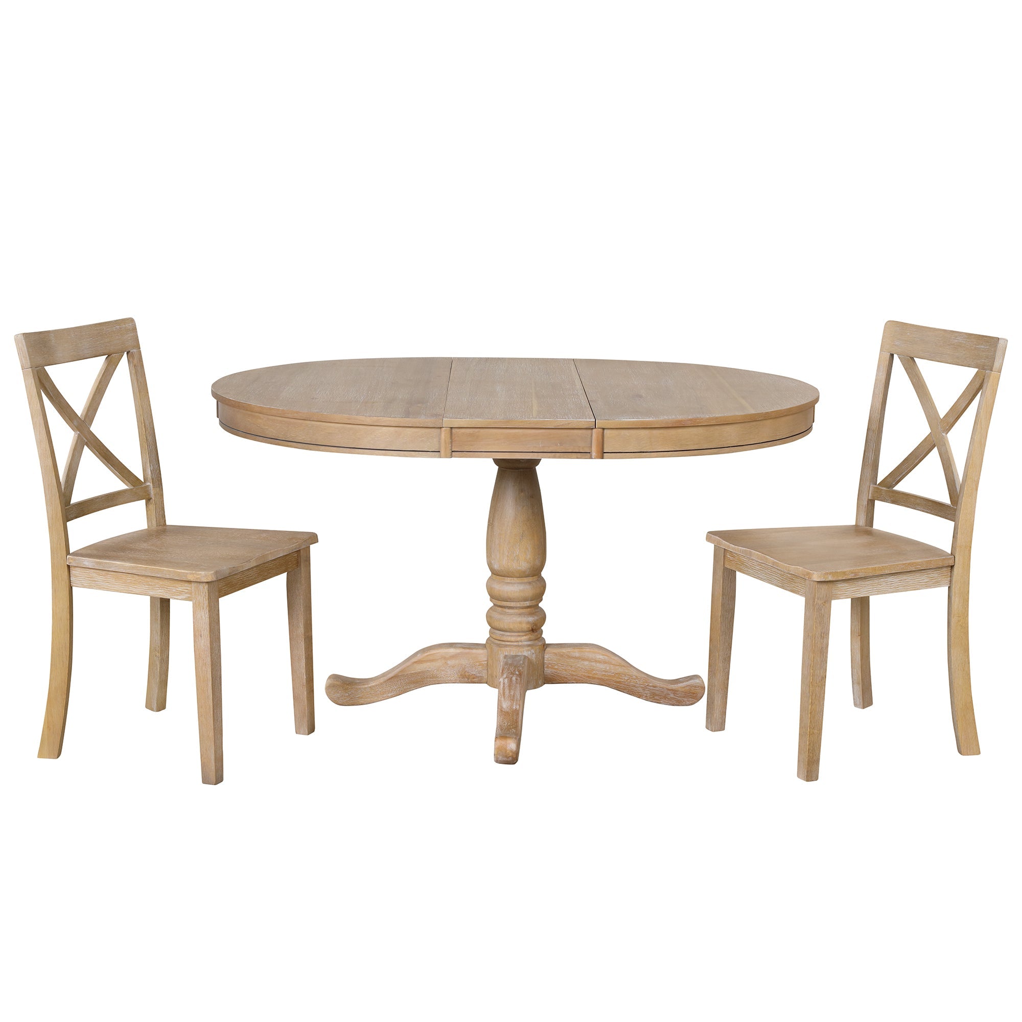 5-Piece Modern Dining Set: Round Table & 4 Chairs for Kitchen/Dining