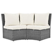 5-Piece All-Weather Rattan Patio Sofa Set w/ Table & Washable Cushions