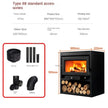 Elegant European Wood Burning Stove – Cozy Indoor Winter Heating