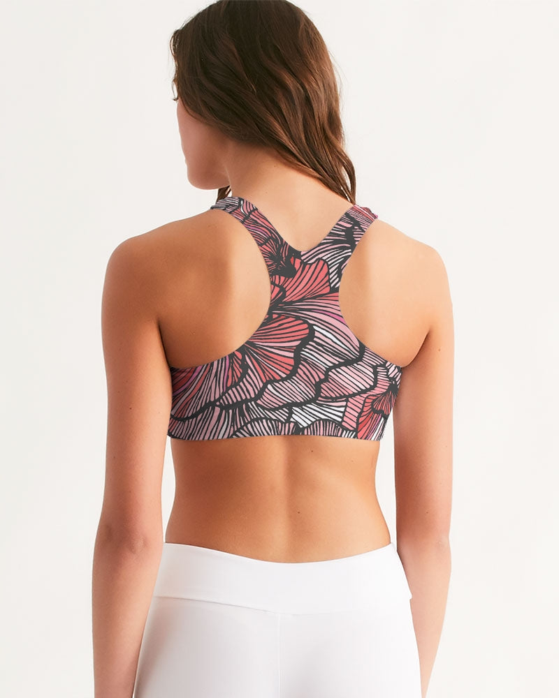 Petal Swirls Women's Seamless Sports Bra