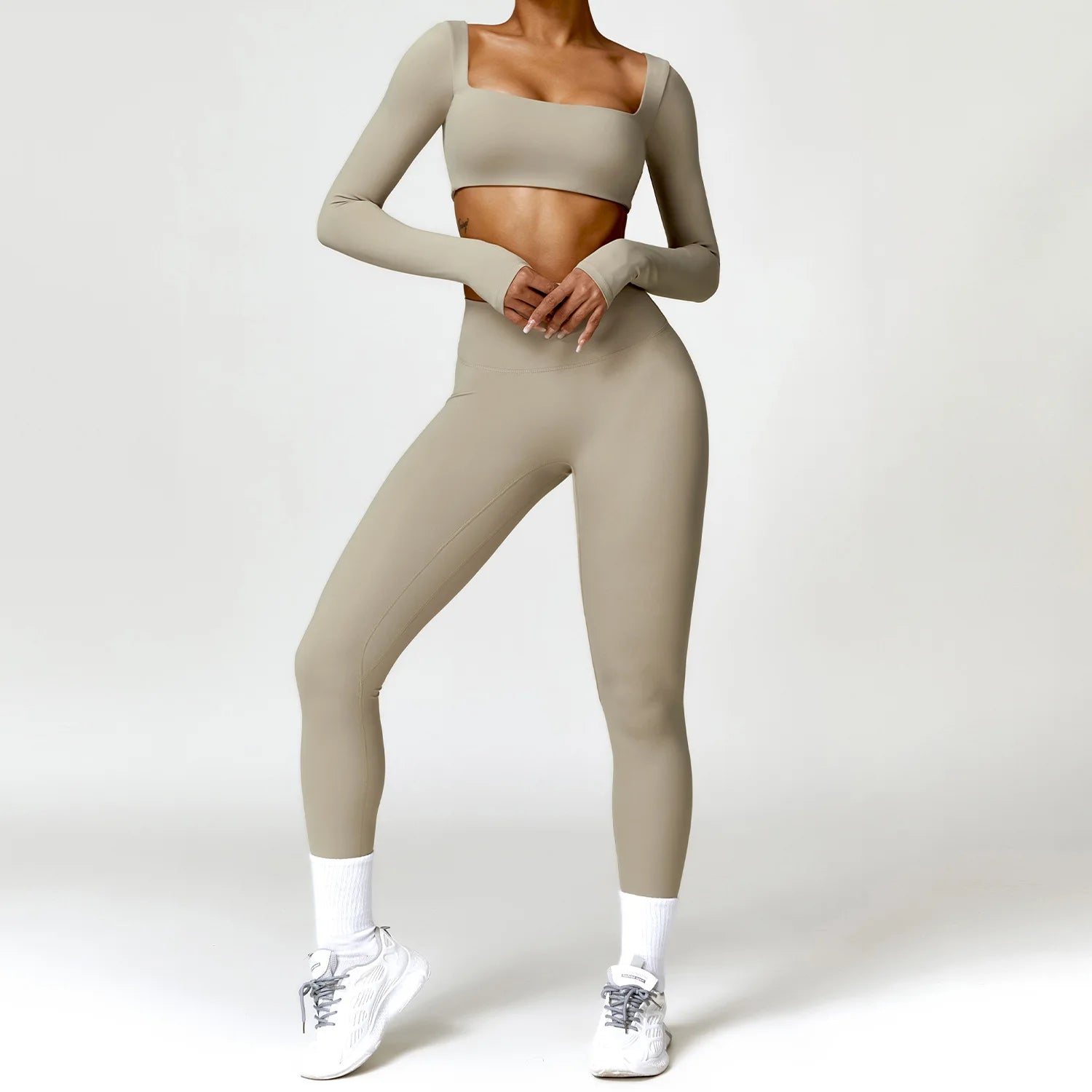 Women's 2-Piece Yoga Set with High Waist Leggings and Sports Bra