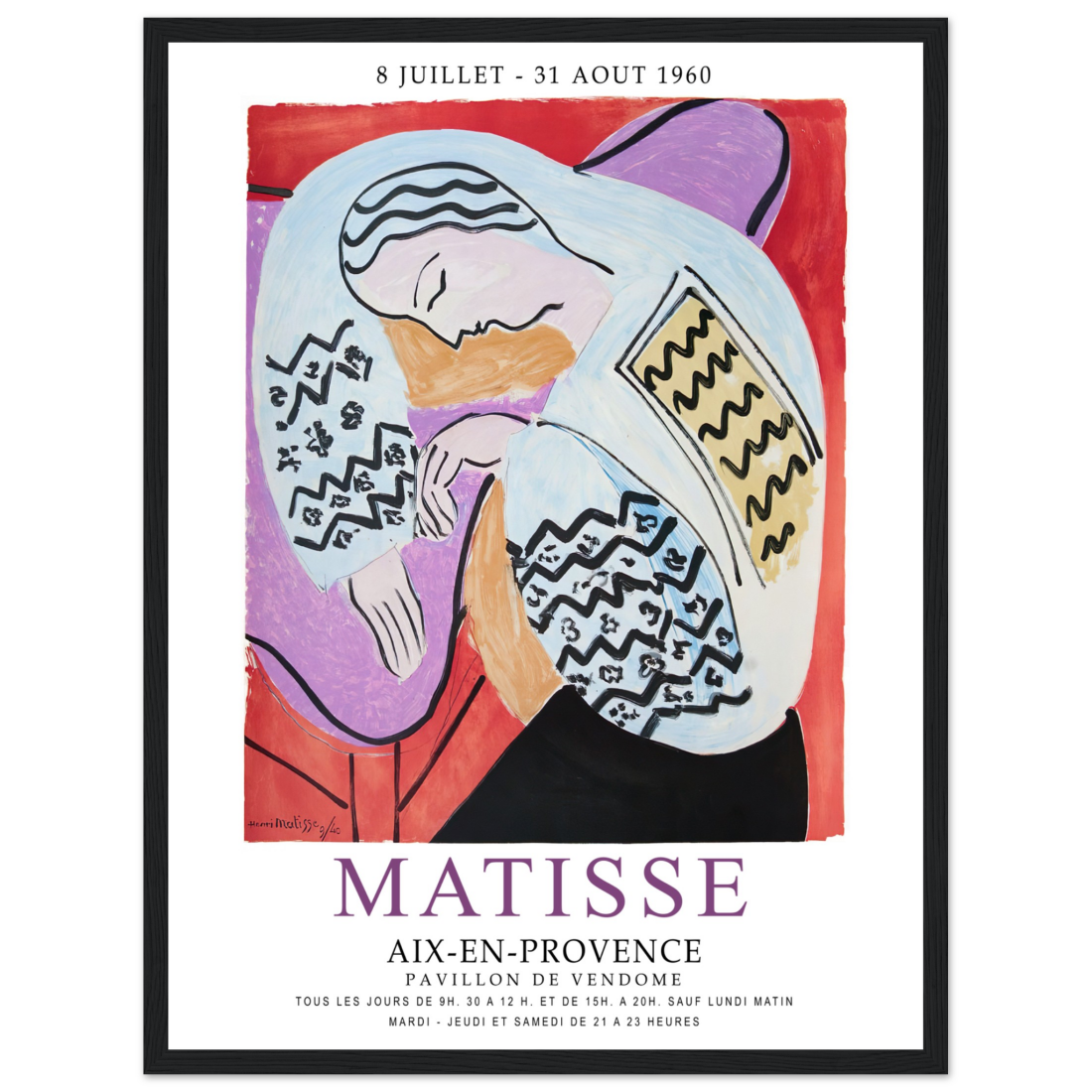 Henri Matisse le Rêve - Affiche de l'exposition Aix-En-Provence