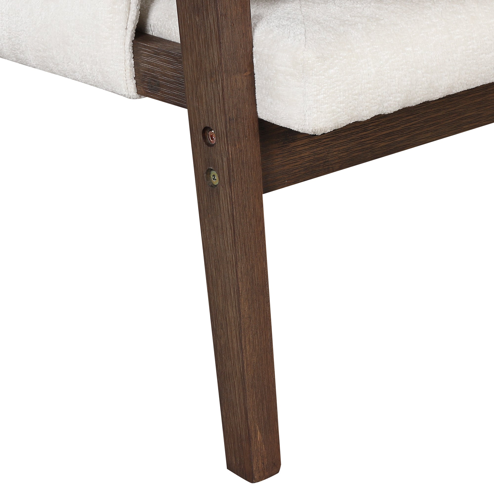 Velvet Mid-Century Chair: Wood Frame, Plush Cushion for Any Room