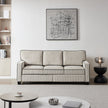 Beige Corduroy Living Room Sofa with Storage