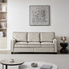 Beige Corduroy Living Room Sofa with Storage