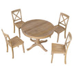 5-Piece Modern Dining Set: Round Table & 4 Chairs for Kitchen/Dining