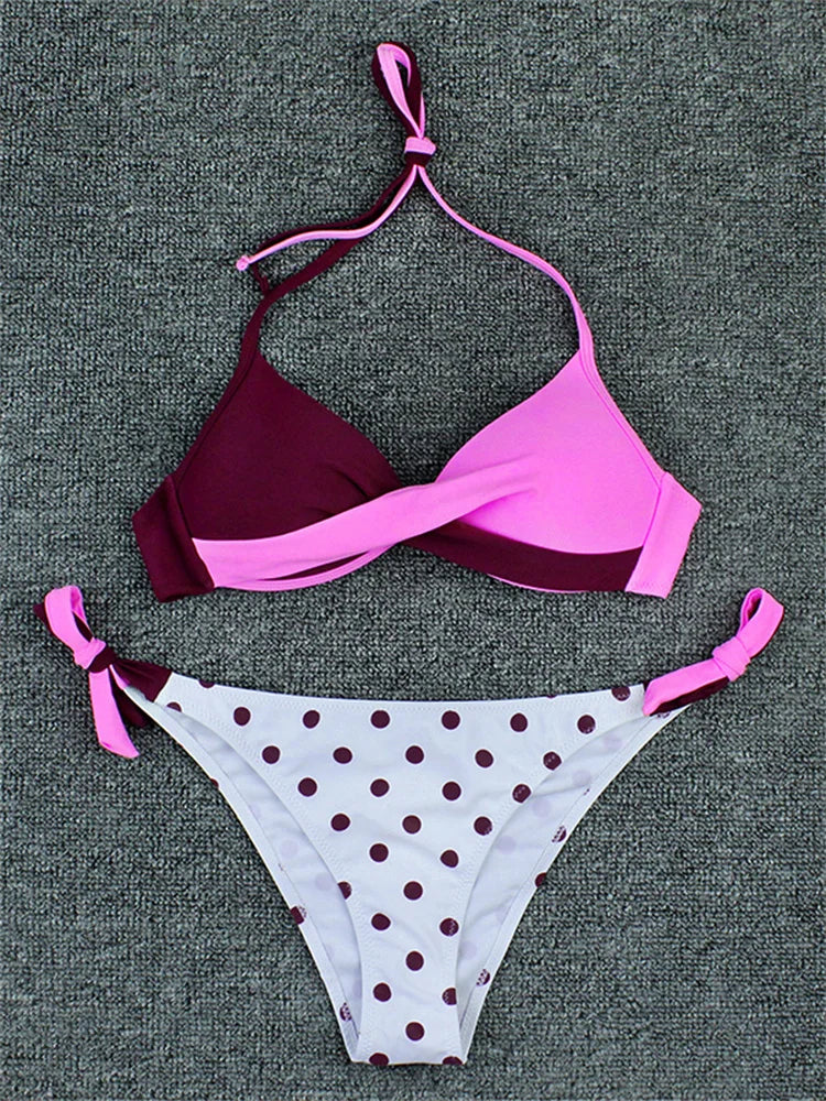 Ensemble bikini push-up imprimé - Maillot de bain pour la plage et la natation