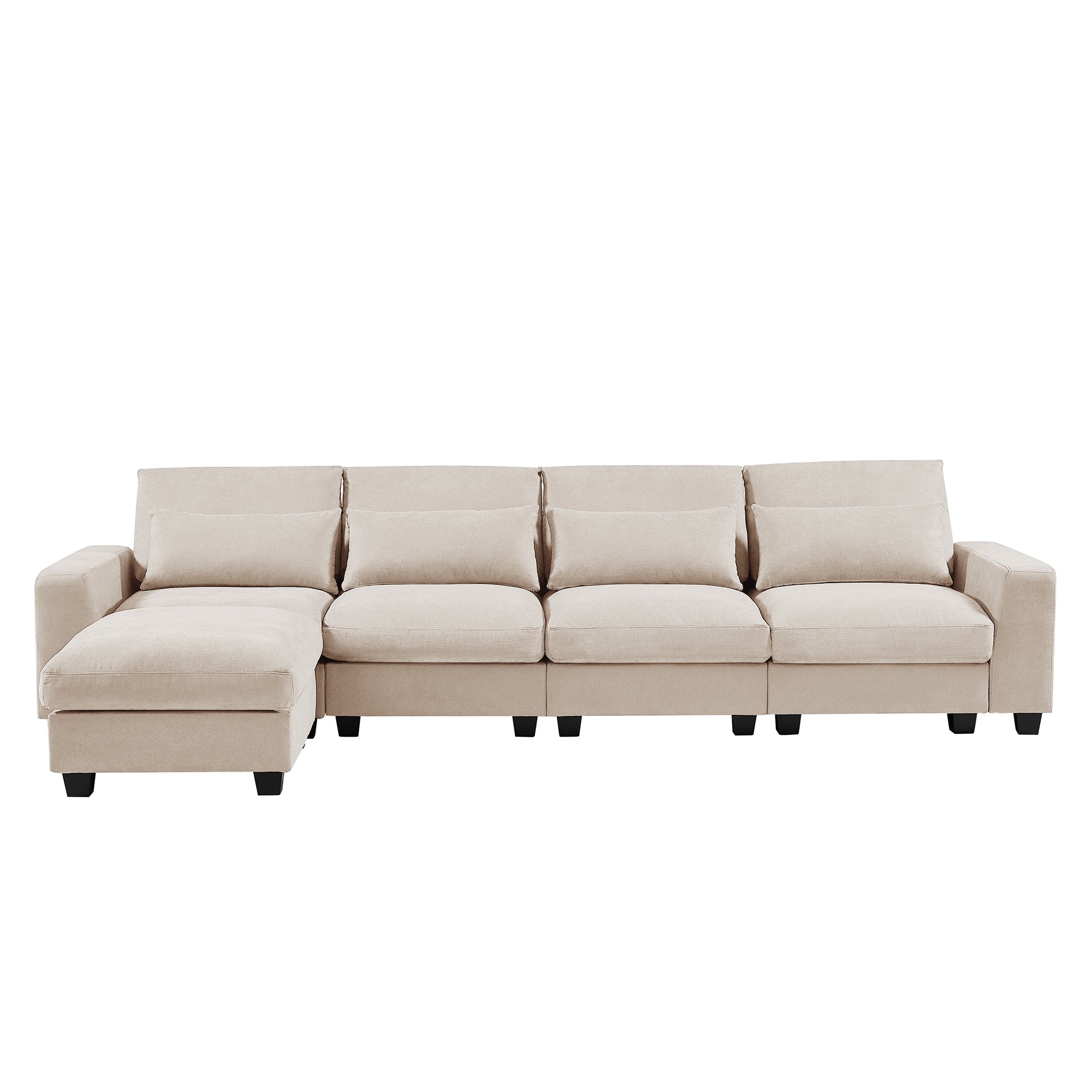 Large L-Shape Convertible Sectional Sofa with Reversible Chaise