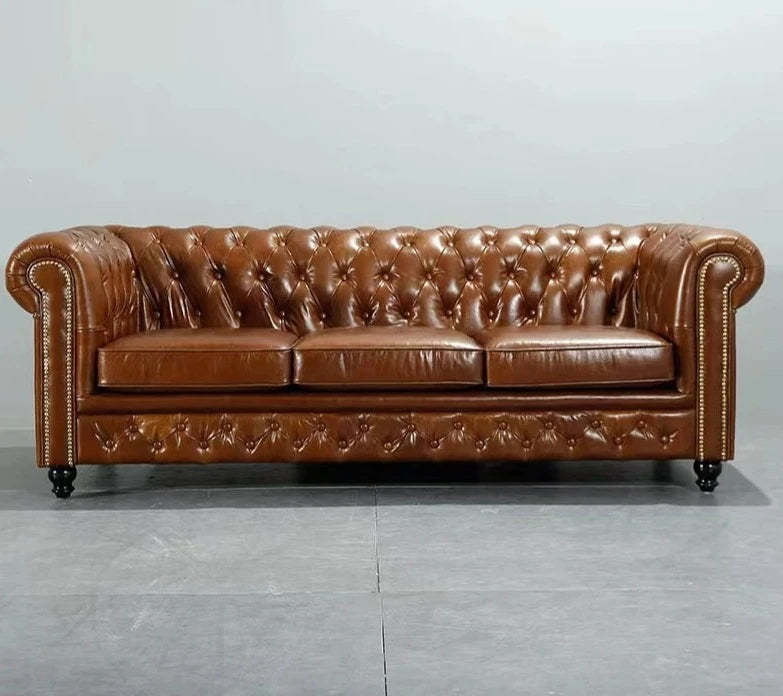 Canapé Chesterfield en cuir