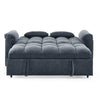 Loveseats Sofa Bed With Pull-Out Bed,Adjsutable Back,Blue+ Grey