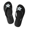 One Star - Rhinestone Embellished Flat Flip Flops Sandal