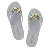 Blue York - Crystal Rhine Stone Embellished Women's Flat Flip Flops