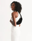 Chaluisant Black & White Crossbody Sling Bag