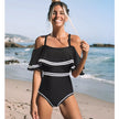 New Sexy Off-Shoulder Ruffle One-Piece Swimsuit - XL Women’s Swimwear