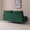 Emerald Cotton Linen Armless Loveseat Settee Bench - 59.8