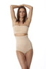 Shaper taille haute extra sans couture avec slip complet et soutien des fesses - Nude