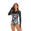 Maillot de bain Rash Guard Surf à manches longues avec monokini push-up