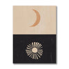 Boho Sun & Moon Geometric Canvas - Mid Century Modern Wall Art