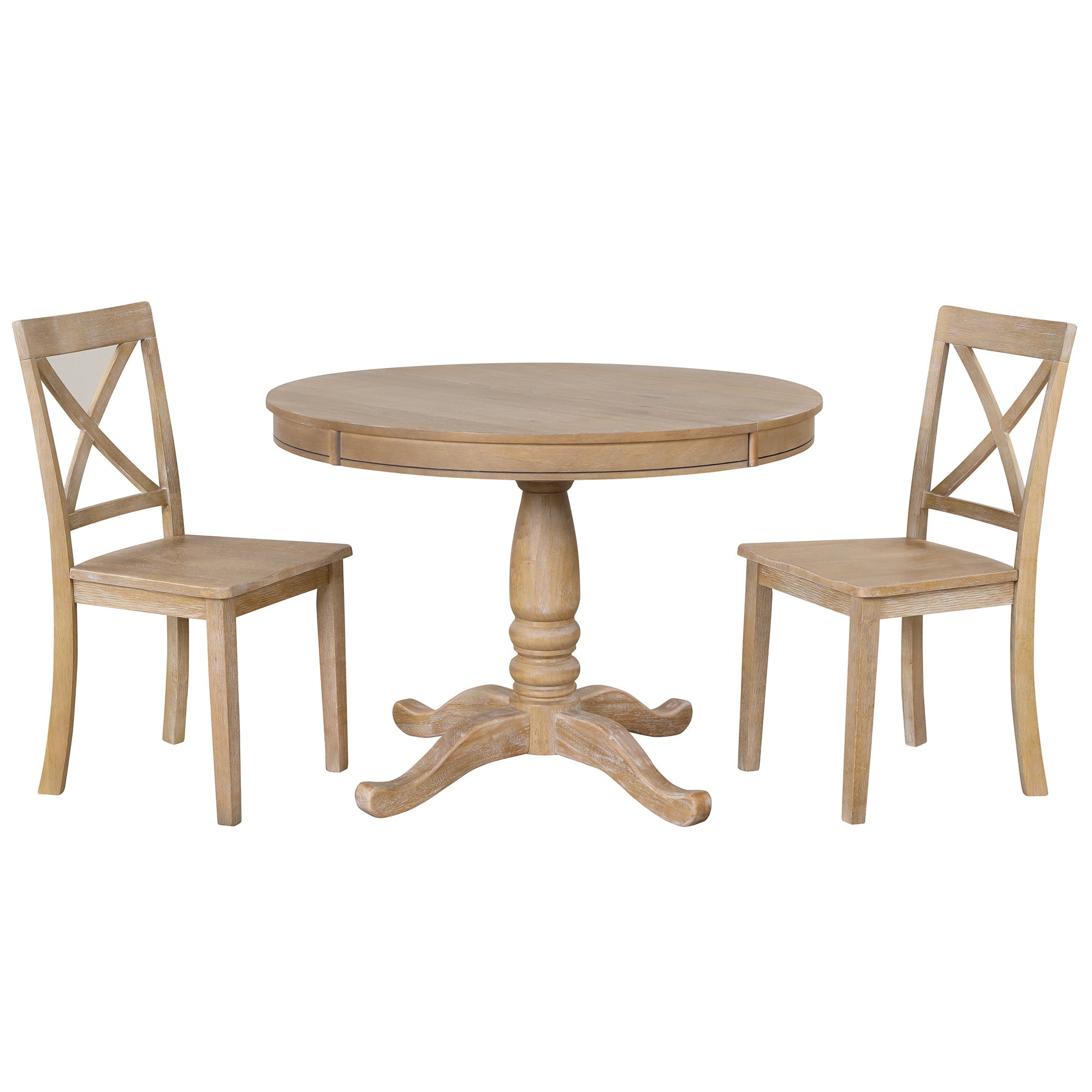 5-Piece Modern Dining Set: Round Table & 4 Chairs for Kitchen/Dining