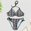 Ensemble bikini imprimé floral - Maillot de bain brésilien push-up pour femme